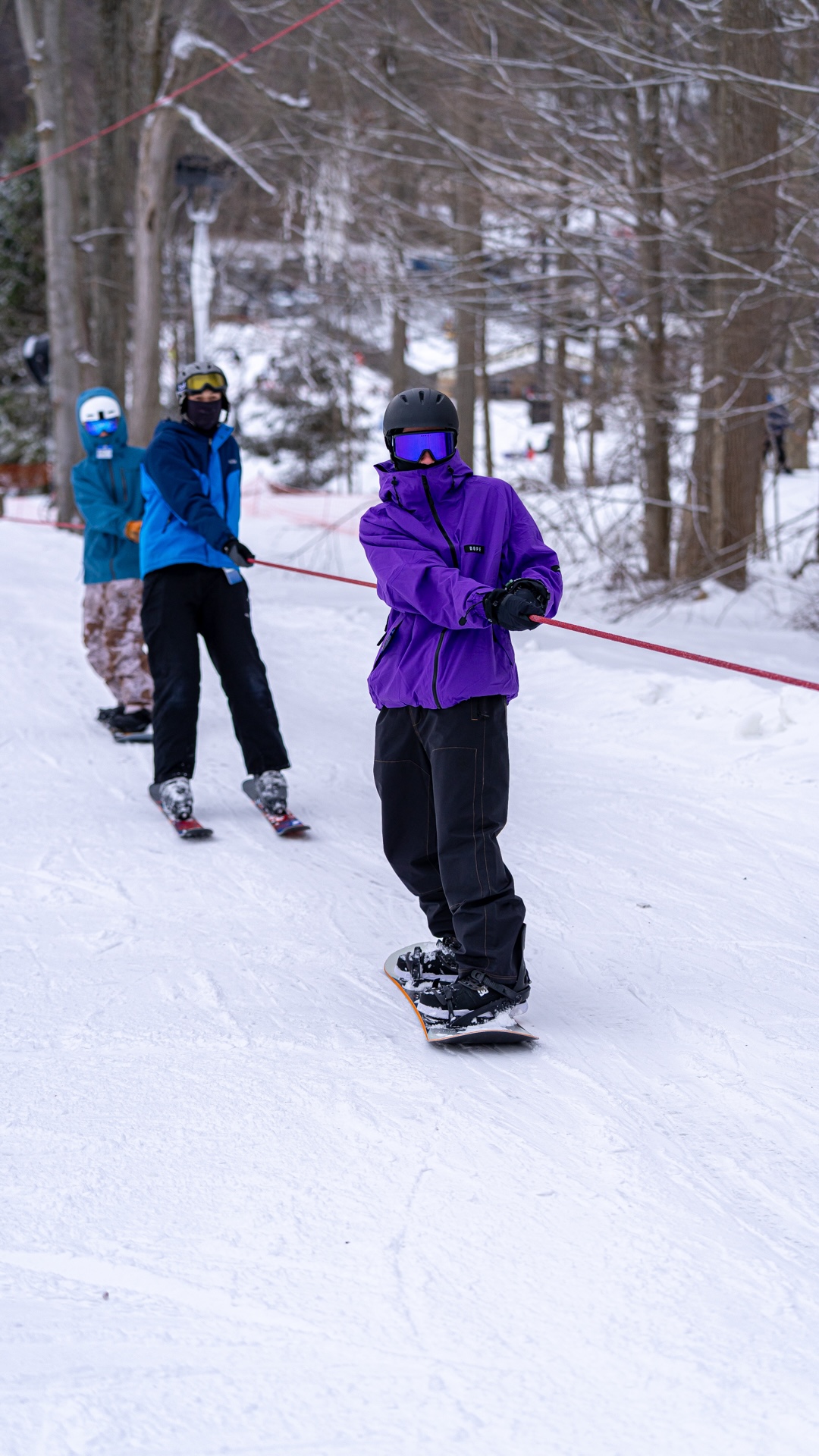 Alpine Rope Tow riders