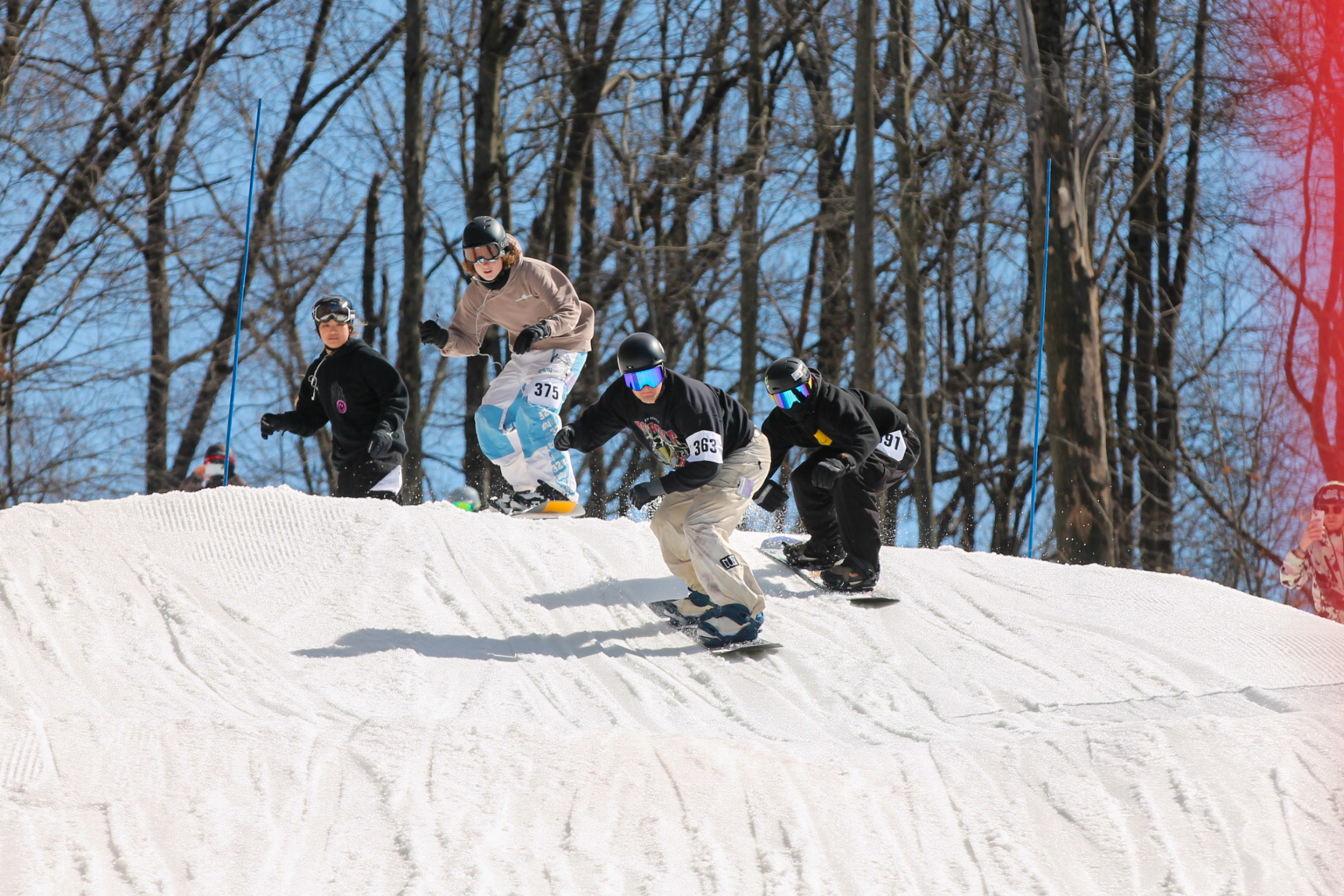 Boarder Cross Racing Snow Trails, Ohio